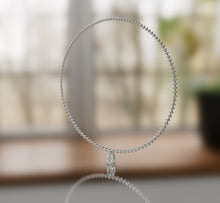Load image into Gallery viewer, Diamond Tennis Necklace with Pear Shape Diamond Center