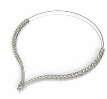 Load image into Gallery viewer, Diamond Tennis Necklace with Pear Shape Center Diamond