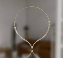 Load image into Gallery viewer, Diamond Tennis Necklace with Pear Shape Center Diamond