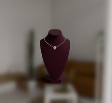 Load image into Gallery viewer, Pear Shape Diamond Pendant Halo Necklace