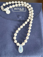 Load image into Gallery viewer, Pearl and Moonstone Pendant Necklace