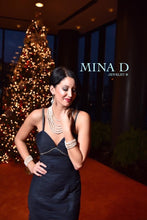 Load image into Gallery viewer, Multi Row Pearl Statement Necklace - minadjewelry