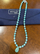 Load image into Gallery viewer, Chalcedony Briolle Seafoam Pearl Pendant Necklace