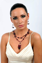 Load image into Gallery viewer, Garnet Tassel Necklace