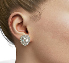 Load image into Gallery viewer, Radiant Cut Diamond Earrings with Oval & Pear Shape Diamonds Around