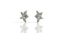Load image into Gallery viewer, Pear Shape and Round Diamond Cluster Butterfly Earrings