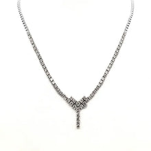 Load image into Gallery viewer, V Shape Diamond Tennis Necklace