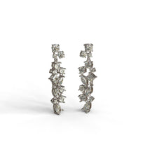 Load image into Gallery viewer, Fancy Shape Diamond Cluster Dangling Earrings