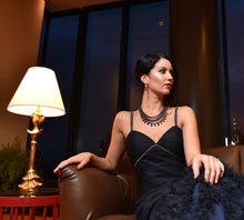 Load image into Gallery viewer, Iolite Briolle Five Row Statement Necklace