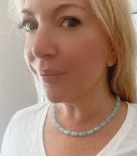 Load image into Gallery viewer, Aquamarine Necklace - minadjewelry