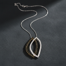 Load image into Gallery viewer, Black & White Diamond Marquise Pendant Clean Flat Lay