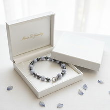 Load image into Gallery viewer, Blue Lace Agate Necklace Spread in Gift Box