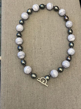 Load image into Gallery viewer, Blue Lace Agate Toggle Clasp Necklace