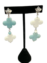 Load image into Gallery viewer, Floral Dangling Agate Earrings