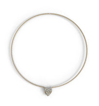 Load image into Gallery viewer, Round Diamonds Three carat Heart Shape Pendant Necklace