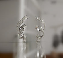 Load image into Gallery viewer, Diamond Swirl Earrings