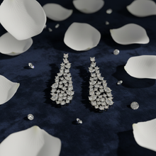 Load image into Gallery viewer, Diamond Dangle Earrings Flat Lay