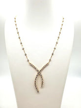 Load image into Gallery viewer, Diamond Bow Link Necklace