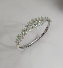 Load image into Gallery viewer, Diamond Cluster Bangle Bracelet