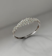 Load image into Gallery viewer, Diamond Cluster Bangle Bracelet