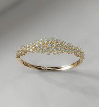 Load image into Gallery viewer, Diamond Cluster Bangle Bracelet