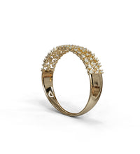 Load image into Gallery viewer, Modern Diamond Cluster Bangle