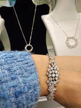 Load image into Gallery viewer, diamond cluster fancy bangle hand view 2