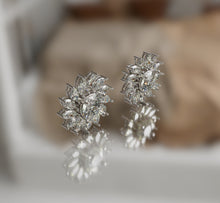 Load image into Gallery viewer, Diamond Sunflower Earrings