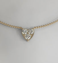 Load image into Gallery viewer, Round Diamonds Three carat Heart Shape Pendant Necklace