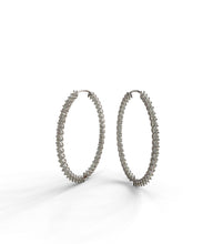 Load image into Gallery viewer, diamond inside out hoops by mina d