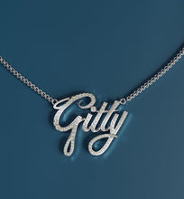 Load image into Gallery viewer, diamond name pendant necklace gitty