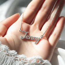 Load image into Gallery viewer, diamond name pendant necklace jenny