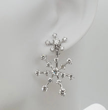 Load image into Gallery viewer, diamond snowflake earrings