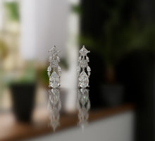Load image into Gallery viewer, Diamond Pear Shape and Fancy Shapes Dangling Statement Earrings