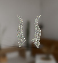 Load image into Gallery viewer, Long Diamond Statement Fancy Shape Earrings