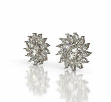 Load image into Gallery viewer, Diamond Sunflower Earrings