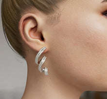 Load image into Gallery viewer, Diamond Swirl Earrings
