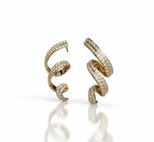 Load image into Gallery viewer, Diamond Swirl Earrings