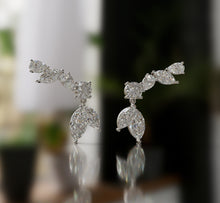 Load image into Gallery viewer, Marquise and Pear Shape Diamond Ear Crawler with Marquise Shape Diamond Dangle