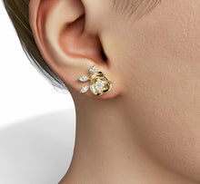 Load image into Gallery viewer, Diamond Rose Earrings
