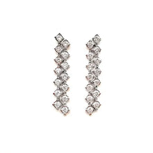 Load image into Gallery viewer, diamond earrings cardinal setting double row