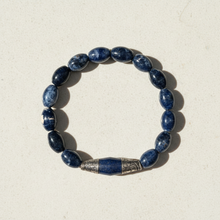 Load image into Gallery viewer, Dumortierite Bracelet Light Background Flat Lay