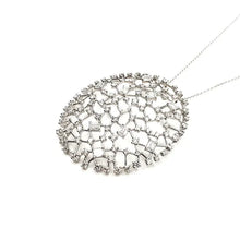 Load image into Gallery viewer, Emerald Shape Diamonds in Round Diamond Pendant