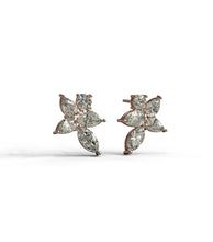 Load image into Gallery viewer, Fancy Cluster Diamond Statement Earrings