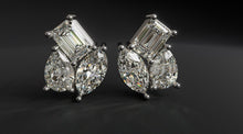 Load image into Gallery viewer, fancy shape diamond stud earrings ps em mq