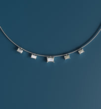 Load image into Gallery viewer, Emerald Cut Five Stone Diamond Necklace