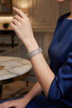 Load image into Gallery viewer, Four Rows Diamond Statement Bangle with modest styling