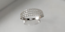 Load image into Gallery viewer, Four Rows Diamond Statement Bangle