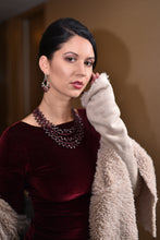 Load image into Gallery viewer, Ruby & Garnet Briolle Statement Necklace