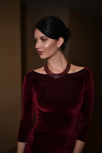 Load image into Gallery viewer, Six Row Garnet Statement Necklace - minadjewelry